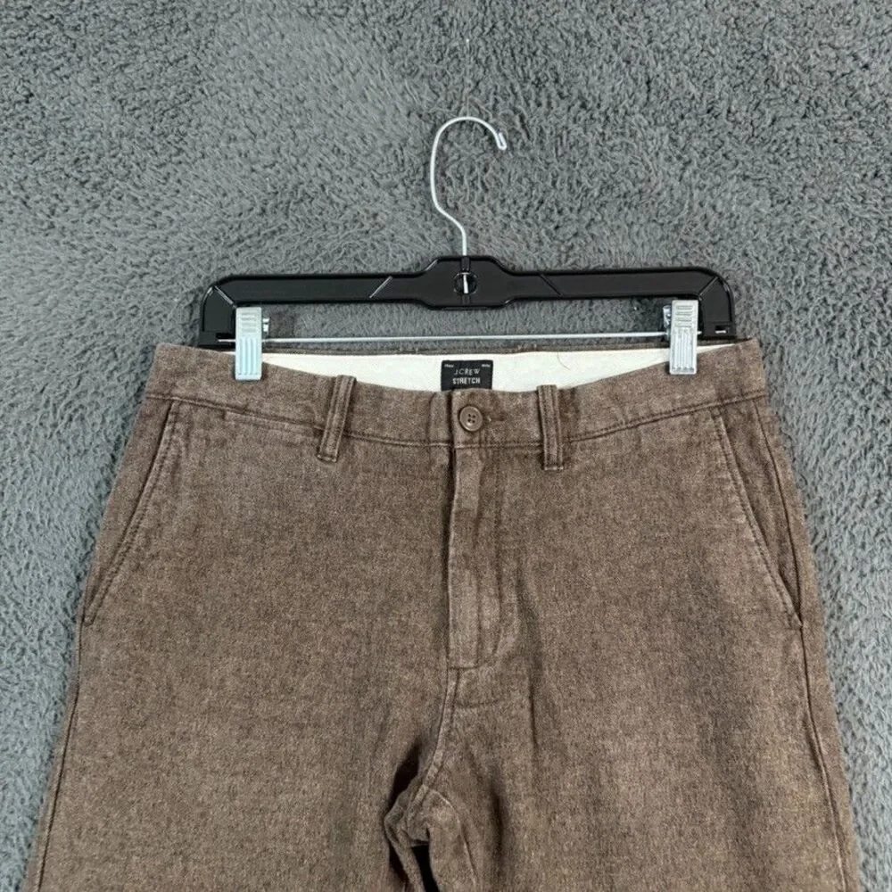 J Crew Pants Mens 30x32 Brown 484 Slim Fit Brushed Cotton Stretch Chino Preppy